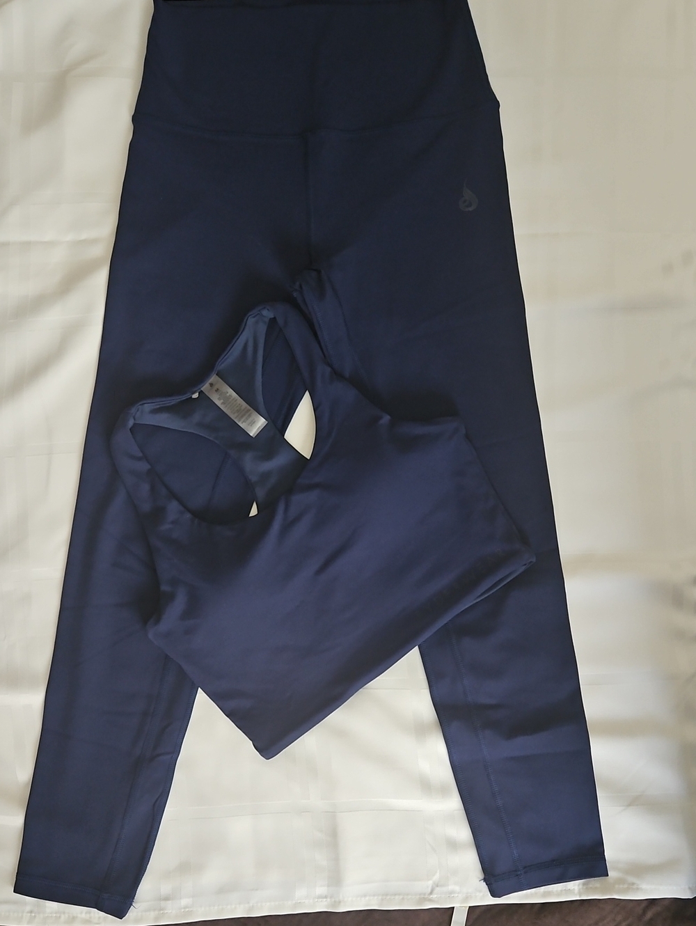 Ryderwear Navy Blue Athletic Leggings and Sports Bra Set